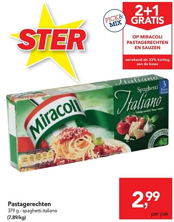Promoties Pastagerechten spaghetti italiano - Miracoli - Geldig van 23/05/2018 tot 05/06/2018 bij Makro