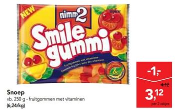 Promoties Snoep fruitgommen met vitaminen - Nimm2 - Geldig van 23/05/2018 tot 05/06/2018 bij Makro
