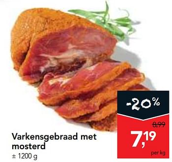Promoties Varkensgebraad met mosterd - Huismerk - Makro - Geldig van 23/05/2018 tot 05/06/2018 bij Makro