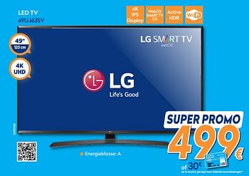Promoties Lg led tv 49uj635v - LG - Geldig van 25/05/2018 tot 24/06/2018 bij Krefel