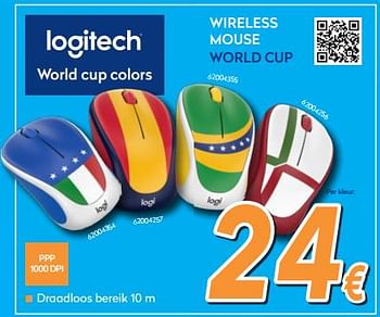 Promotions Logitech wireless mouse world cup - Logitech - Valide de 25/05/2018 à 24/06/2018 chez Krefel