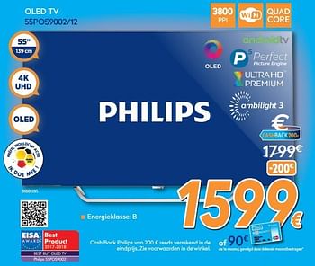 Promoties Philips oled tv 55pos9002-12 - Philips - Geldig van 25/05/2018 tot 24/06/2018 bij Krefel