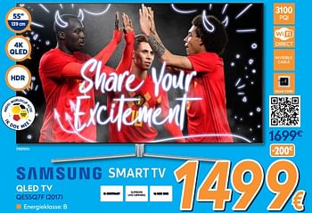 Promotions Samsung qled tv qe55q7f - Samsung - Valide de 25/05/2018 à 24/06/2018 chez Krefel