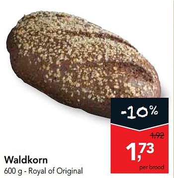 Promoties Waldkorn royal of original - Huismerk - Makro - Geldig van 23/05/2018 tot 05/06/2018 bij Makro