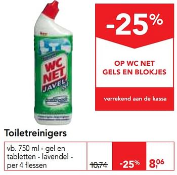 Promoties Wc net gel en tabletten - lavendel - WC Net - Geldig van 23/05/2018 tot 05/06/2018 bij Makro