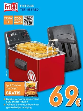 Promoties Fritel friteuse tsf 4153 red - Fritel - Geldig van 25/05/2018 tot 24/06/2018 bij Krefel