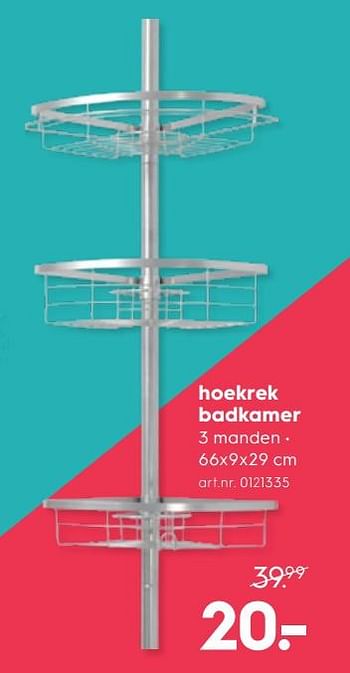 afstand bleek Pastoor Huismerk - Blokker Hoekrek badkamer - Promotie bij Blokker