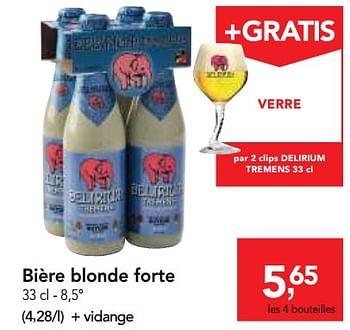 Promotions Bière blonde forte - Delirium - Valide de 23/05/2018 à 05/06/2018 chez Makro