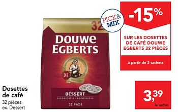 Promoties Dosettes de café - Douwe Egberts - Geldig van 23/05/2018 tot 05/06/2018 bij Makro