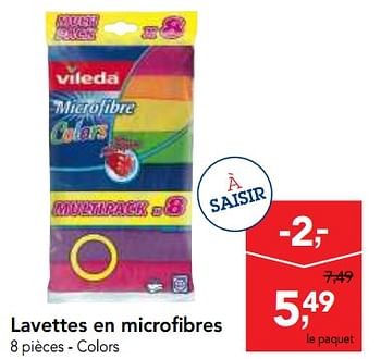 Promotions Lavettes en microfibres - Vileda - Valide de 23/05/2018 à 05/06/2018 chez Makro