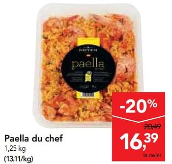 Promotions Paella du chef - Noyen - Valide de 23/05/2018 à 05/06/2018 chez Makro