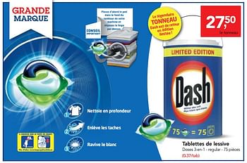Promoties Tablettes de lessive - Dash - Geldig van 23/05/2018 tot 05/06/2018 bij Makro