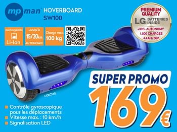 Promoties Mp man hoverboard sw100 - MP Man - Geldig van 25/05/2018 tot 24/06/2018 bij Krefel