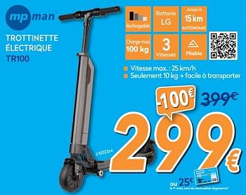 Promoties Mp man trottinette électrique tr100 - MP Man - Geldig van 25/05/2018 tot 24/06/2018 bij Krefel