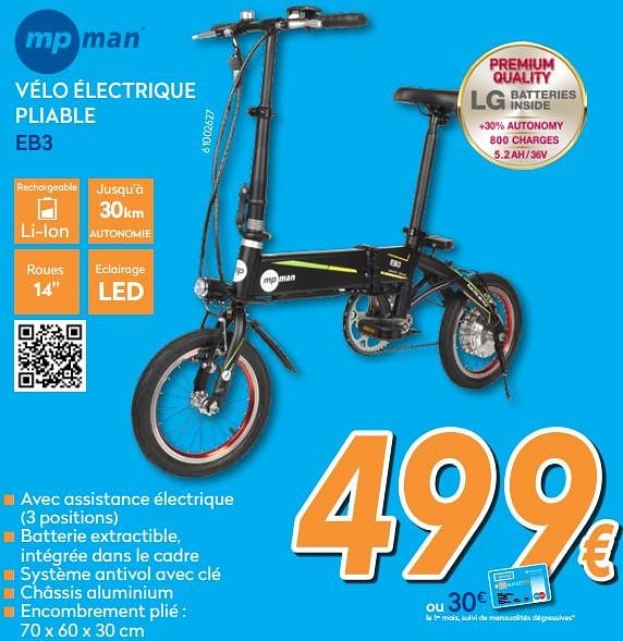 Mpman velo best sale electrique eb3