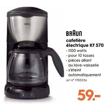Promotions Braun cafetière électrique kf 570 - Braun - Valide de 16/05/2018 à 22/05/2018 chez Blokker