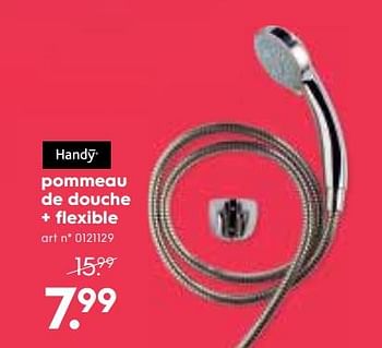 Promotions Pommeau de douche + flexible - Handy - Valide de 16/05/2018 à 22/05/2018 chez Blokker