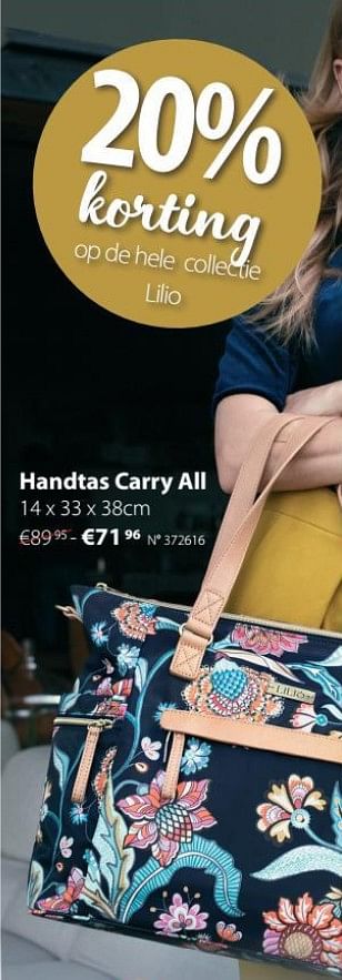 Promoties Handtas carry all - Lilio - Geldig van 30/04/2018 tot 27/05/2018 bij Unikamp
