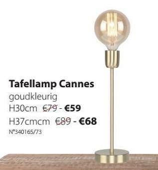 Promoties Tafellamp cannes - Huismerk - Unikamp - Geldig van 30/04/2018 tot 27/05/2018 bij Unikamp