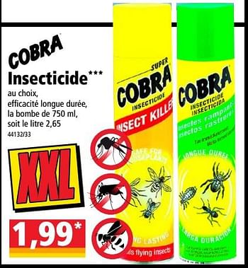 Promotions Insecticide cobra - Cobra - Valide de 16/05/2018 à 22/05/2018 chez Norma
