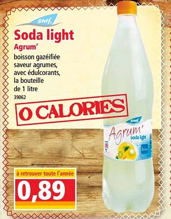 Promotions Soda light agrum - Surf - Valide de 16/05/2018 à 22/05/2018 chez Norma