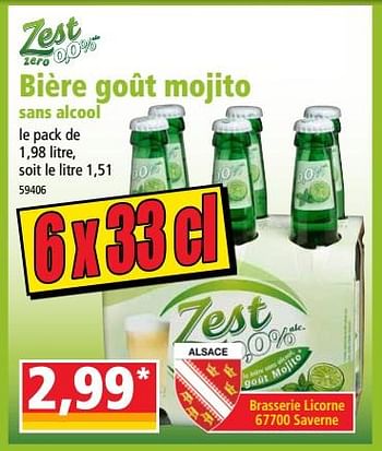 Promotions Zest zero bière goût mojito sans alcoo - Zest Zero - Valide de 16/05/2018 à 22/05/2018 chez Norma