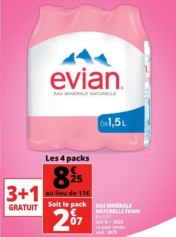 Promotions Eau minérale naturelle évian - Evian - Valide de 16/05/2018 à 22/05/2018 chez Auchan Ronq