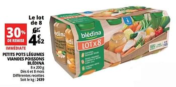 Bledina Petits Pots Legumes Viandes Poissons Bledina En Promotion Chez Auchan Ronq