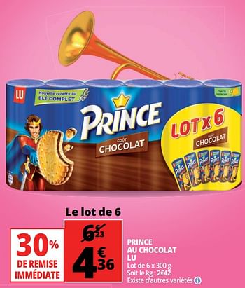 Promotions Prince au chocolat lu - Lu - Valide de 16/05/2018 à 22/05/2018 chez Auchan Ronq