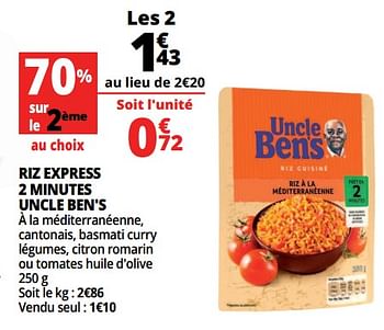 Promo Uncle Ben's Riz Express chez Lidl