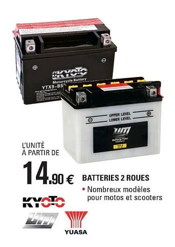 Promoties Batteries 2 roues - Huismerk - E.Leclerc - Geldig van 02/05/2018 tot 30/03/2019 bij E.Leclerc
