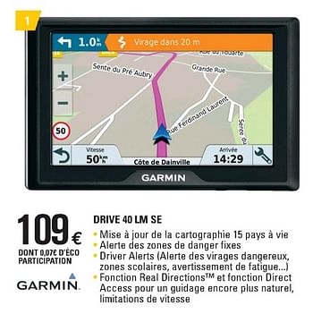 Promotions Garmin drive 40 lm se - Garmin - Valide de 02/05/2018 à 30/03/2019 chez E.Leclerc