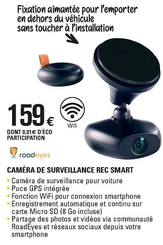 Promoties Roadeyescams caméra de surveillance rec smart - Roadeyescams - Geldig van 02/05/2018 tot 30/03/2019 bij E.Leclerc