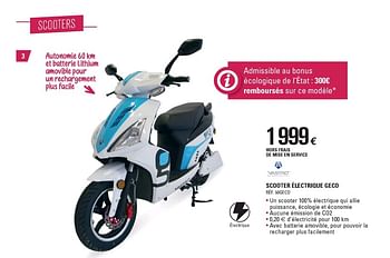 Promotions Vastro scooter électrique geco 50geco - Vastro - Valide de 02/05/2018 à 30/03/2019 chez E.Leclerc