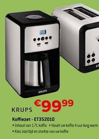 Promotions Krups koffiezet et352010 - Krups - Valide de 22/04/2018 à 31/05/2018 chez Exellent