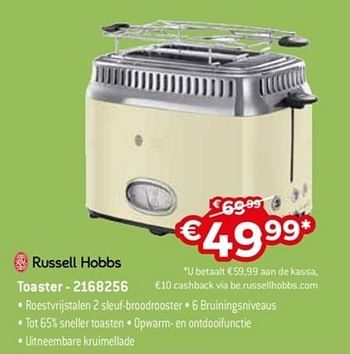 Promoties Russell hobbs toaster 2168256 - Russell Hobbs - Geldig van 22/04/2018 tot 31/05/2018 bij Exellent