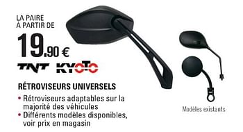 Promotions Tnt kyoto rétroviseurs universels - Produit Maison - E.Leclerc - Valide de 02/05/2018 à 30/03/2019 chez E.Leclerc