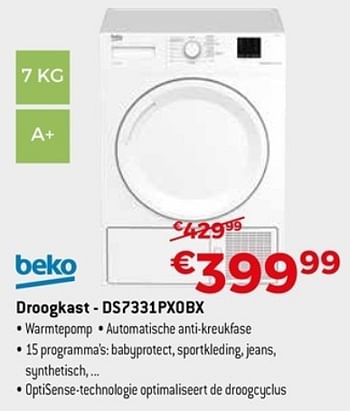 Promoties Beko droogkast ds7331pxobx - Beko - Geldig van 22/04/2018 tot 31/05/2018 bij Exellent