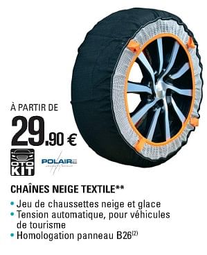 Promotions Chaînes neige textile - Oto Kit - Valide de 02/05/2018 à 30/03/2019 chez E.Leclerc