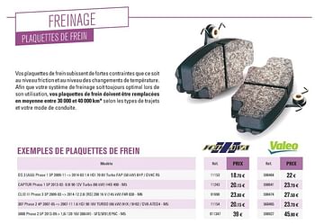 Promotions Freinage plaquettes de frein - Produit Maison - E.Leclerc - Valide de 02/05/2018 à 30/03/2019 chez E.Leclerc