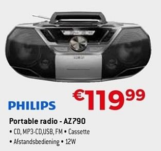 Promotions Philips portable radio az790 - Philips - Valide de 22/04/2018 à 31/05/2018 chez Exellent