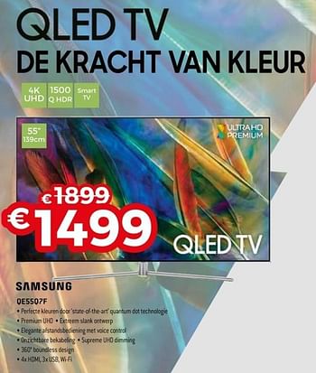 Promoties Samsung qled tv qe55q7f - Samsung - Geldig van 22/04/2018 tot 31/05/2018 bij Exellent