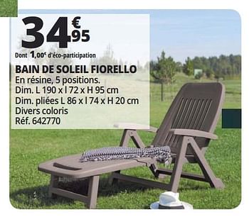 Promoties Bain de soleil fiorello - Huismerk - Auchan - Geldig van 16/05/2018 tot 26/05/2018 bij Auchan