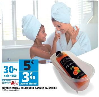 Promoties Coffret cadeau gel douche dans sa baignoire - Huismerk - Auchan - Geldig van 16/05/2018 tot 26/05/2018 bij Auchan
