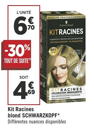 Promoties Kit racines blond schwarzkopf - Schwarzkopf - Geldig van 16/05/2018 tot 27/05/2018 bij Géant Casino