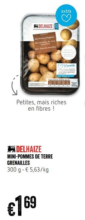 Promotions Mini-pommes de terre grenailles - Produit Maison - Delhaize - Valide de 17/05/2018 à 23/05/2018 chez Delhaize