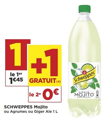Promotions Schweppes mojito - Schweppes - Valide de 16/05/2018 à 27/05/2018 chez Super Casino