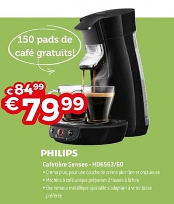 Promoties Philips cafetière senseo hd6563-60 - Philips - Geldig van 22/04/2018 tot 31/05/2018 bij Exellent