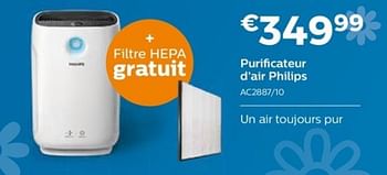 Promoties Purificateur d`air philips ac2887-10 - Philips - Geldig van 22/04/2018 tot 31/05/2018 bij Exellent