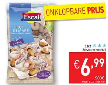 Promoties Escal zeevruchtencocktail - Escal - Geldig van 22/05/2018 tot 27/05/2018 bij Intermarche